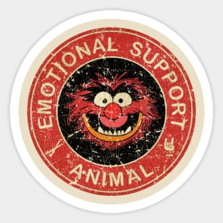 Retro Vintage - Emotional Support Animal Sticker